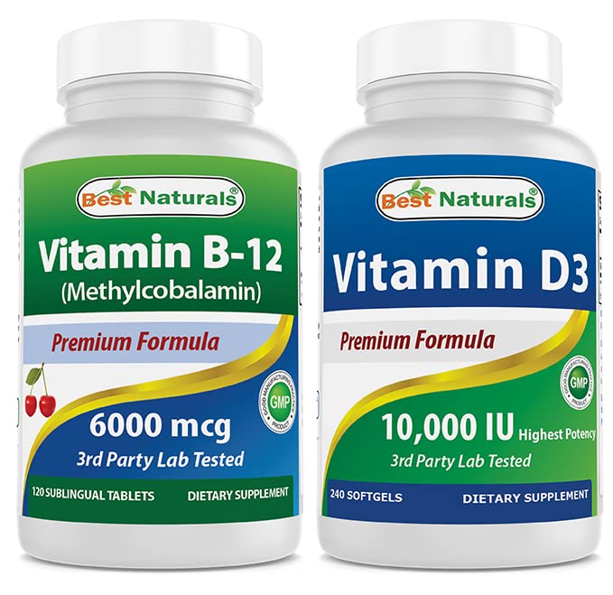 B12 6000 μg un D3 vitamīns 10000 SV