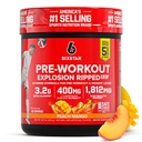 Sešas zvaigznes Sprādziens pirms treniņa, persiku mango (30 Kalpo) - Pirms treniņa enerģijas pulvera papildinājums vīriešiem un sievietēm - pirms treniņa Drink Mix with Creatine & Beta Alanine - Sports Nutrition Products