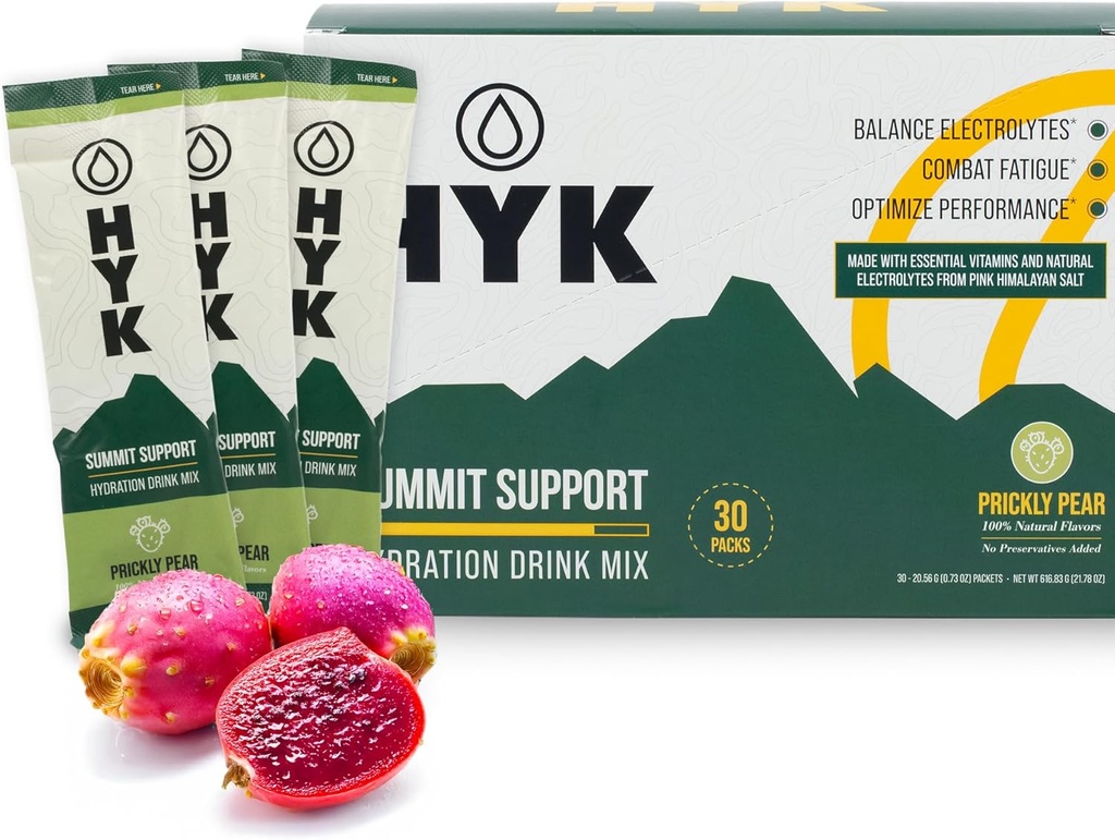 HYK Elektrolītu dzēriens Mix - , Zinātnes Backed Izturības Degviela Runners, Ultra & Taku Sportisti , Enerģija, Fokuss, Hidratācija + Recovery Visi vienā Stick iepakojumā - , Pickly Pear Flavor, 30 Count