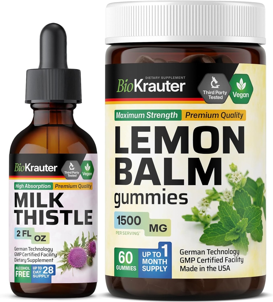 BIO KRATER Tinktūra 2 Fl. Oz. un citrona Balm 60 Gumijas