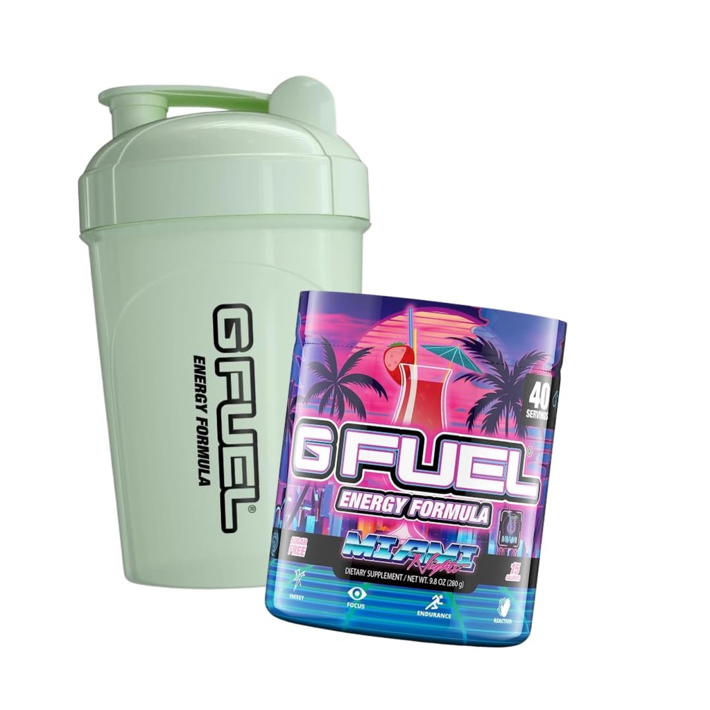 G Degviela Maiami Nights Strawberry Pina Colada Flavored Game + G Degviela Glow-In-The-Dark Shaker pudele