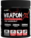 Weapon-X Pre-Workout Pulveris ar 21 Aktīvām sastāvdaļām - 3 Labākās Kreatīna, AAKG, Beta-Alanīna, Kafeinēti sūkņi, Viens Poping, Enerģija, Focus & Strength (30 Servējumi)