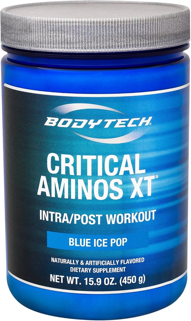 BODYTECH Critical Aminos XT Intra/Post Workout Blue Ice Pop - Atbalsta Muskuļu atgūšana (12.4 Ziede)