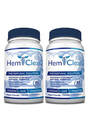 hemoroīdi - Vegan formula hemorrhoid Relief & vaskulārā veselība - maksimālā stipruma 2 pudeles 90 kapsulas