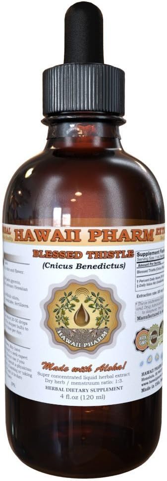 Svētīgs Thistle šķidruma ekstrakts, Organic Vissvētākais Thistle (Cnicus benedictus) Tincture papildinājums 4 oz