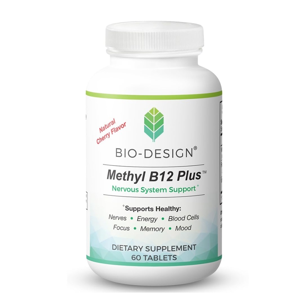 Metil-B12 5000 μg Plus Folāta papildinājums - metilkobalamīns, L-metilfolāts - metilēts un bioloģiski pieejams - Atbalsta veselīgu nervu sistēmu, enerģijas vielmaiņu un smadzeņu veselību - 60 tabletes