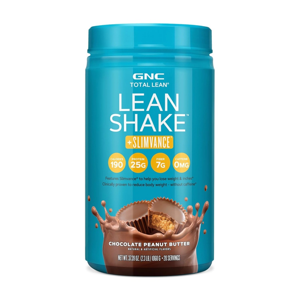 GNC Total Lean Lean Shake + niecīgs bez kofeīna - Šokolādes zemesriekstu sviests (20 Kalpojumi)