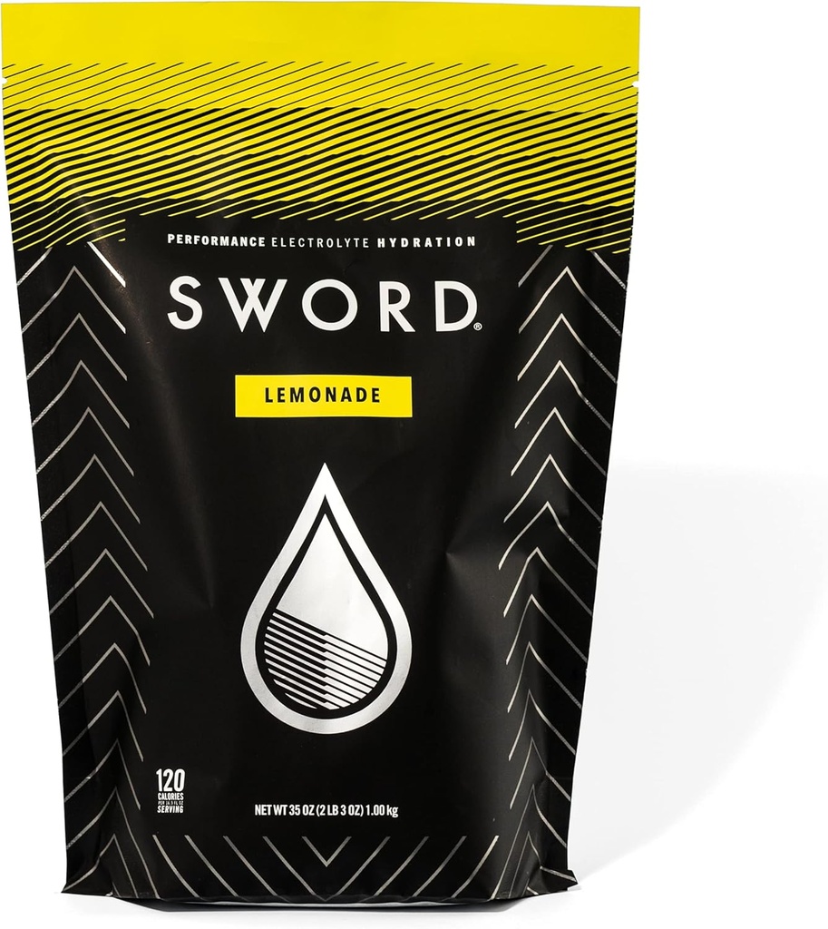 SWORD VEIKTSPĒJA Elektrolītu uzpilde Pulvera dzēriens Maiss, citronāde, 30-Serving Reselable Bag w/Scoop