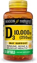 MASON NATURAL D 3 10 000 Iu Softgels, 30 grāfs