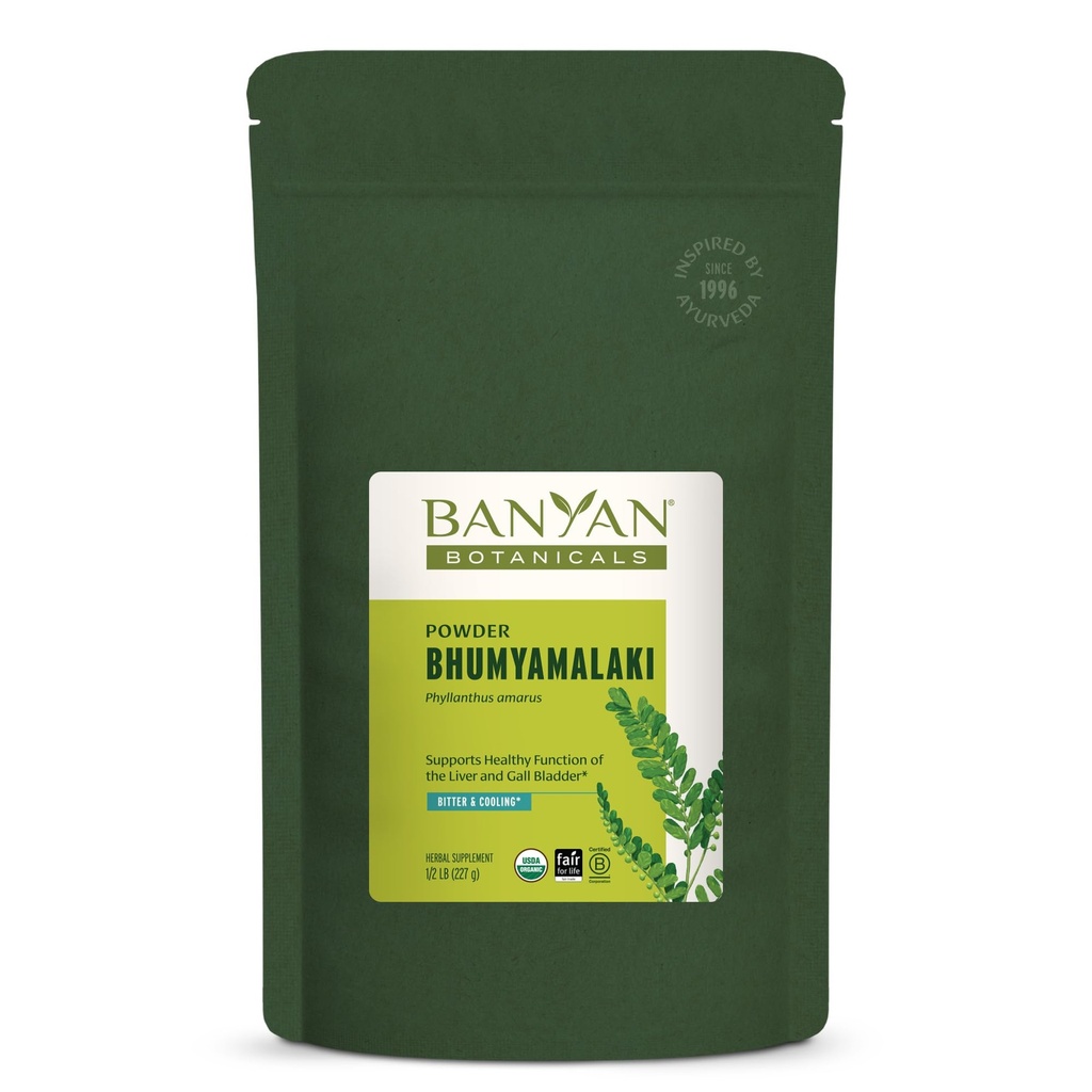 Banānu botānika Bhumyamalaki pulveris – Organisks aknu veselības papildinājums* – Phylanthus spp. – Dabīgai detoksifikācijai un aknu tīrīšanai* – 1/2 DAUDZS – ĢMO Nav ilgtspējīgi Izplatīts Vegan