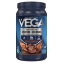 Vega Protein + kreatīns - 30g augu izcelsmes proteīns, Šokolāde, 13 Kalpojumi, 3g Kreatīns, 5g BCAAs, Vegan, Keto, Bez lipekļa, Bez piena, Zems Karbs, muskuļu augšanas un remontam, Dzērienu maisījums, 23.4oz