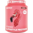 BIRDMAN Fitmingo Vegan Olbaltumvielu pulveris ar inozitolu, kolagēna pastiprinātājiem, hialuronskābi un vitamīniem; zems ogļhidrātu saturs; bez piena; zems kaloriju saturs; 23g melleņu proteīna pulveris ar mioinozitolu.