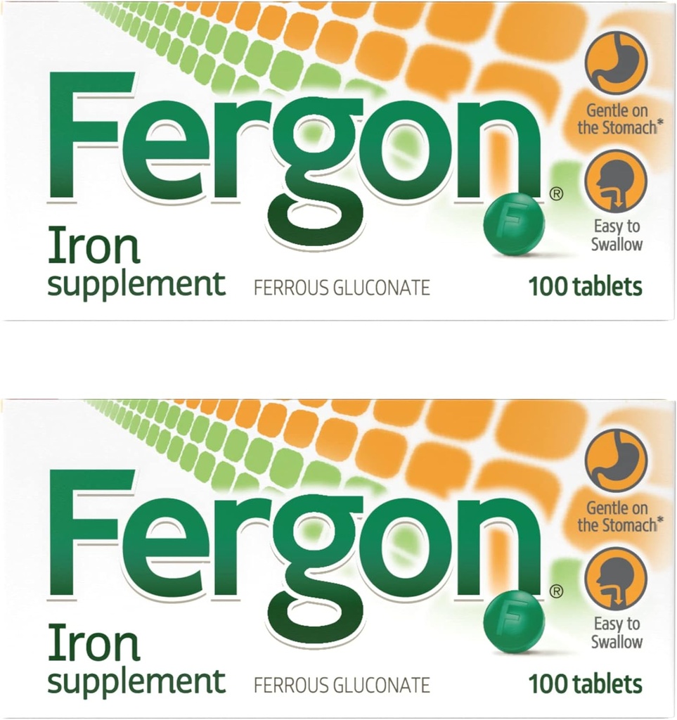Fergona dzelzs piedevas, 100 tabletes, iepakojumā pa 2