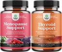 Bandle of Complete Herbal Menopause Papildinājums sievietēm nakts Sviedri Mood un vairāk ar Dong Quai Vitex Chaste Berry un Herbal Vairogdziedzera atbalsts Complex Mood uzlabotāja enerģijas papildinājums vairogdziedzera