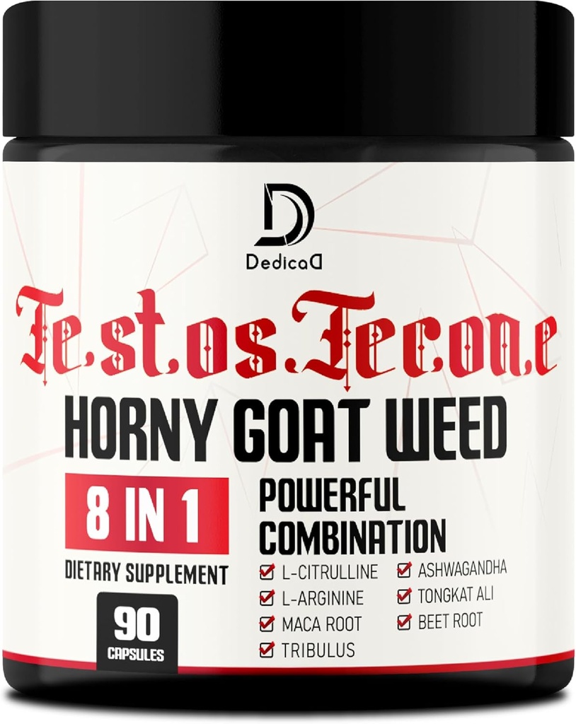 90 kapsulas - 8in1 Horny Kaza Weed for Men, Tribulus Terrestris, L- Arginine, Maca Root, Tongkat Ali, Beet Root - enerģija Workout Muskuļu stipruma atbalsts
