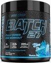 TC Nutrition Batch 27 Pre Workout Pulveris - 8g Citrulīns, 3. 5g Betalanīns, 2. 5g Betaīns, 325mg Kofeīns ; Instant Enerģija, Fokuss, Sūkņi, & Stiprums  ; Slāpekļskābe Oksīdu Booster 20 SV (Zilais Slūzums)