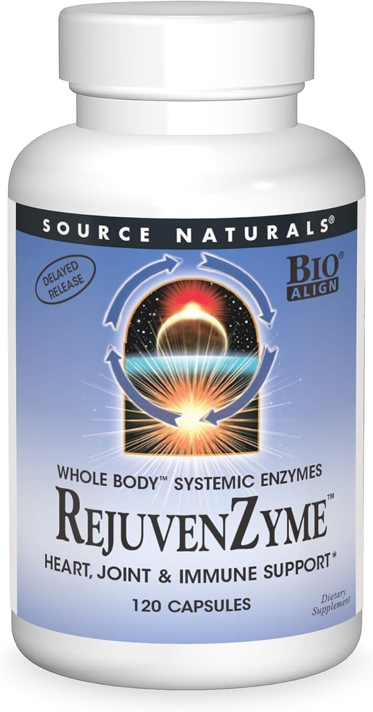 Avots Naturals RejuvenZyme - priekš sirds, locītavas un imūnā atbalsta - 120 kapsulas