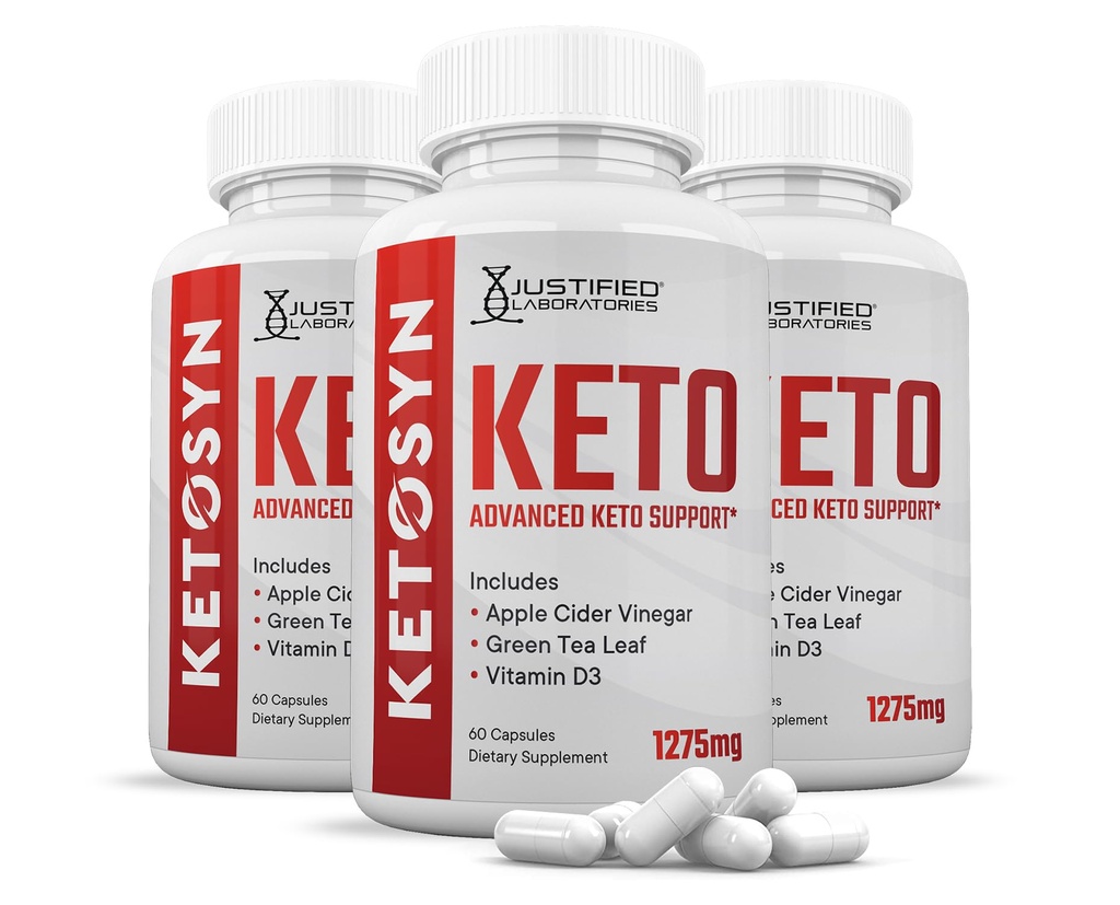 Ketosyn Keto ACV Tabletes 1275MG Keto atbalsts Blend kapsulas Alternatīva Keto ACV Gummies formula ar Apple Sidra Etiķis Extra Virgin Olīveļļa Pulveris Zaļā tēja Leaf 180 kapsulas