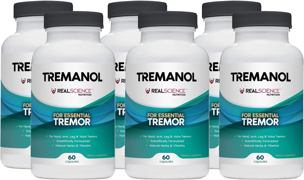 Tremanols – iepakojums ar 6 - Dabiskā palīdzība essential Tremor - sniedz atvieglojumu skūpstošu roku, roku, kāju, & balss trīce