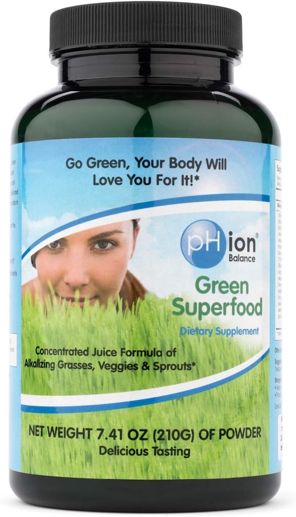 PHion Balance, zaļais superpārtikas pulveris, 210-Gram