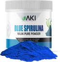 AKI E18 Blue Spirulina pulvera iepakojums – Ultra Koncentrēts Fikocianīns Superfood – Dziļi zils, vegans un ne-GMO – Ideāli piemērots gludumiem, saldējumam, jogurtam vai konditorejas izstrādājumiem – 2oz/57g