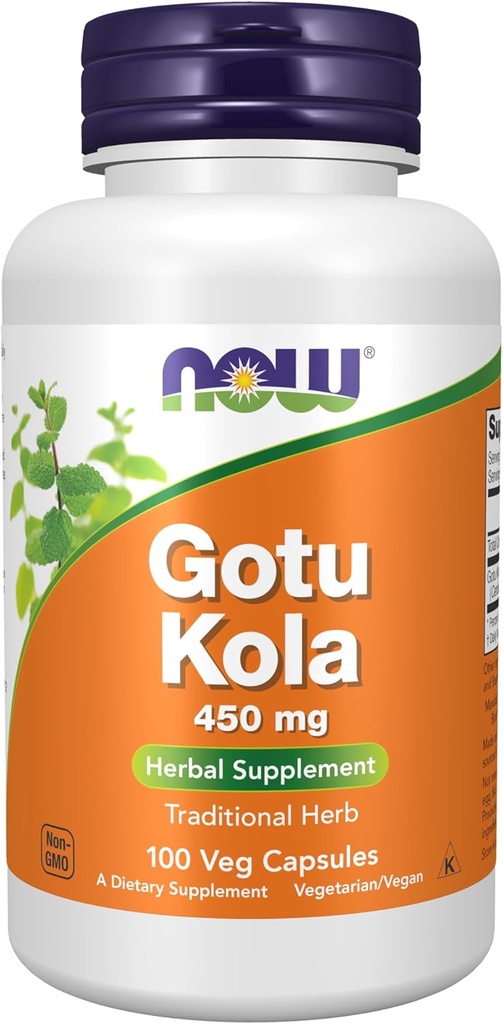Pārtikas piedevas, Gotu Kola (Centella asiatica) 450 mg, augu valsts piedevas, 100 Veg kapsulas