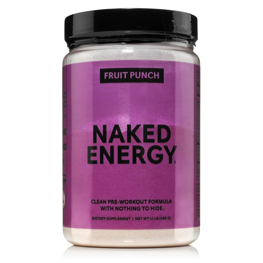 NAKED augļu pūderis enerģija - tīra pirms treniņa papildinājums vīriešiem un sievietēm, Vegan Friendly, Nav pievienots saldinātāji, krāsas vai Flavors - 30 Kalpo