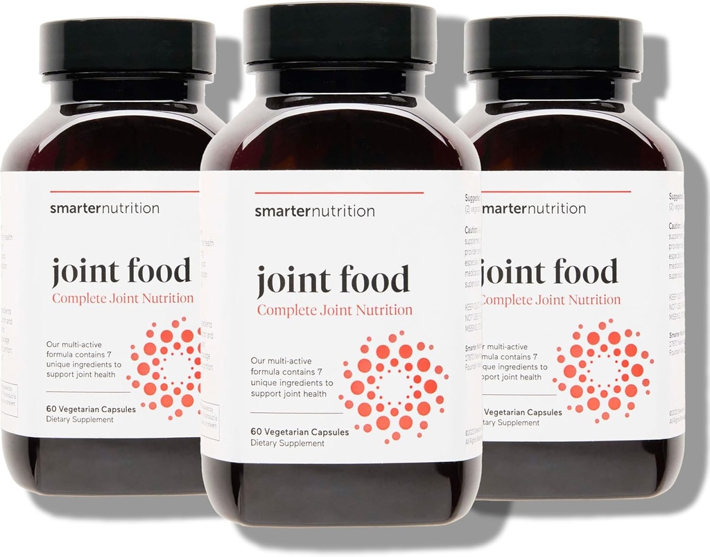 Smarter Nutrition kopīgā pārtika - Barošanas atbalsts kopīgam komfortam, smērēšanai, mobilitāte ar kolagēna II tipu, lipāze, MSM, C vitamīns, turmeriks, Bromelaīns - 180 grāvis(paka no 3) - 90 dienu piegādes