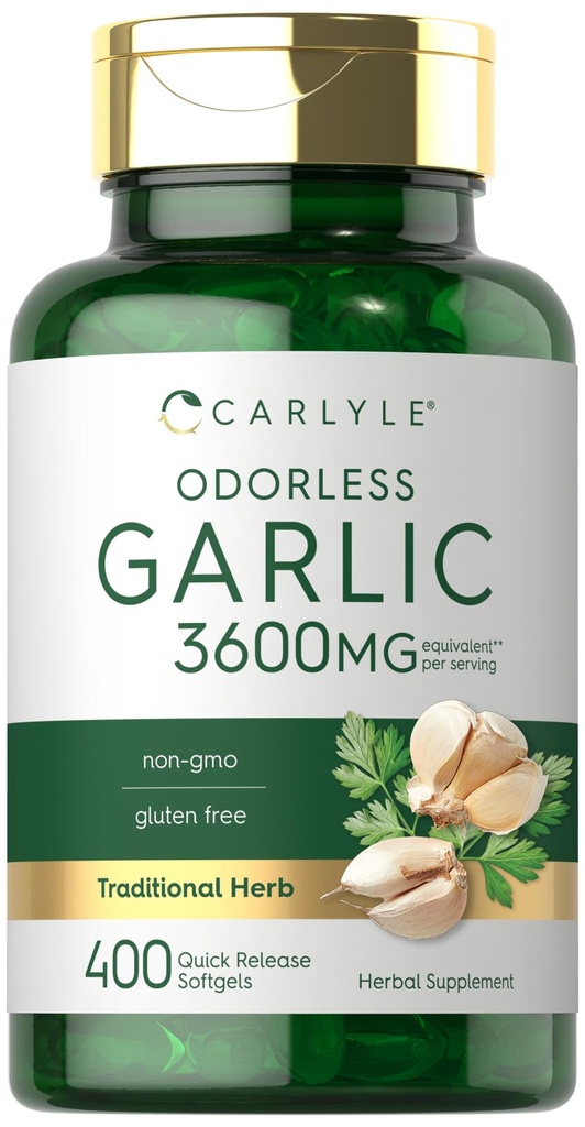 Carlyle bez smaržas Ķiploki Softgels 3600 mg 
