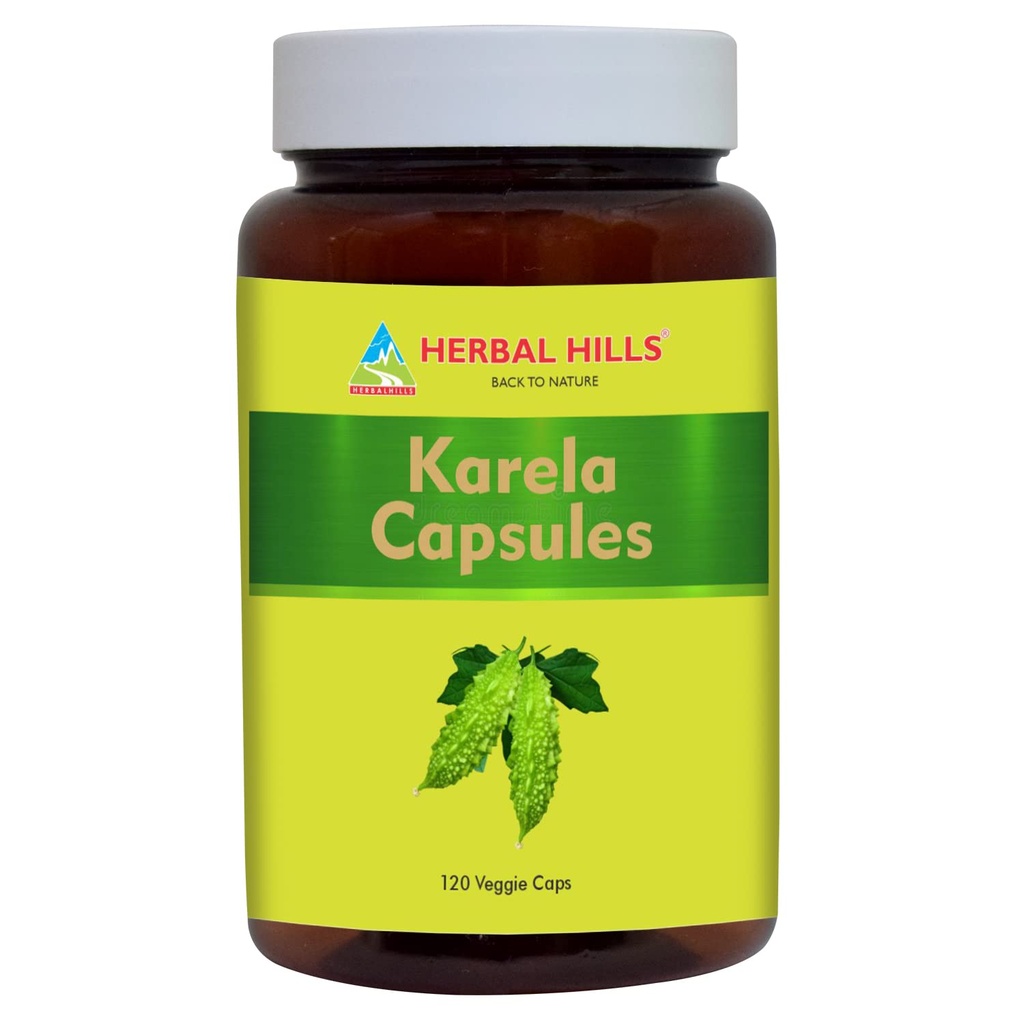 HERBAL HILLS Bitter Melon/Bitter Gourd/Karela kapsulas (Momordica Charantia) 