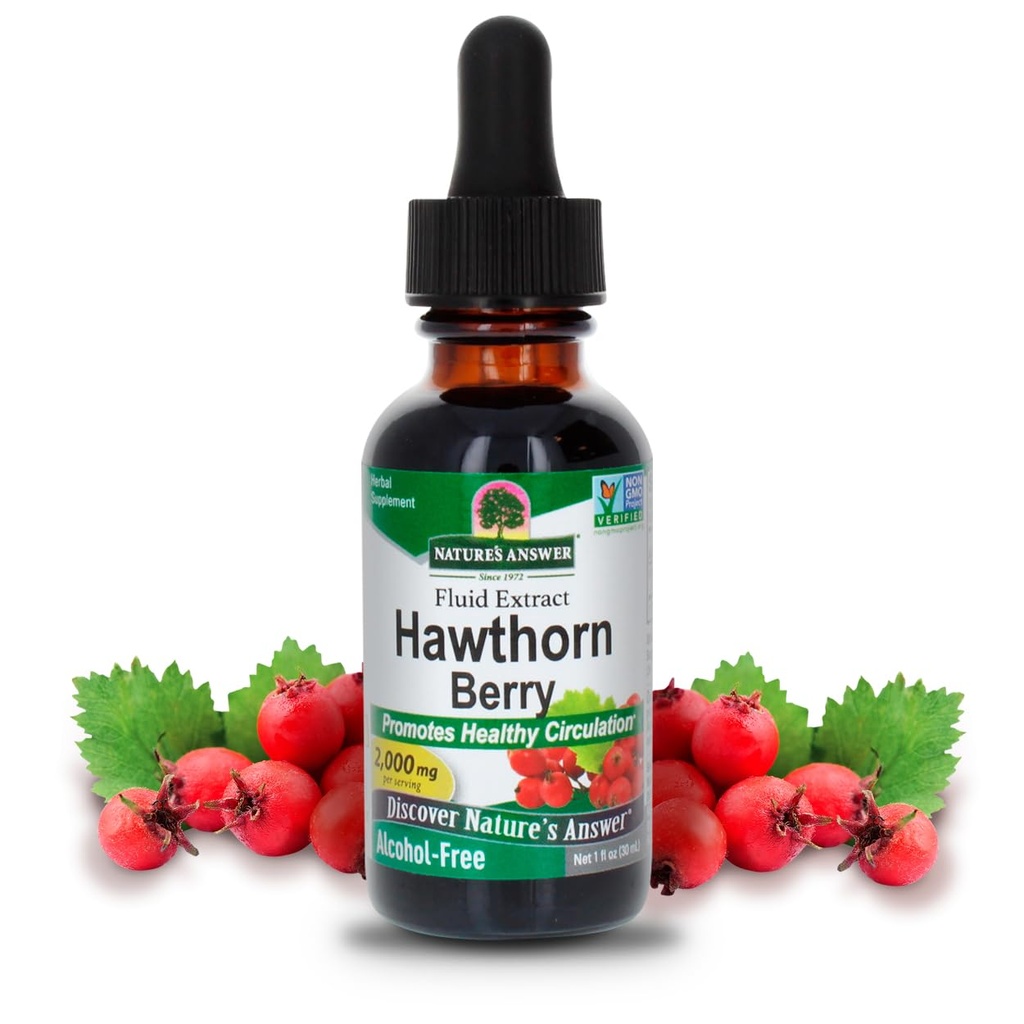 Dabas atbilde Hawthorn ogas ; veicina veselīgu cirkulācijas funkciju ; palīdz uzturēt veselīgu holesterīna līmeni; bez lipekļa, bez alkohola, bez košera Sertificēts un nav konservantu 1oz