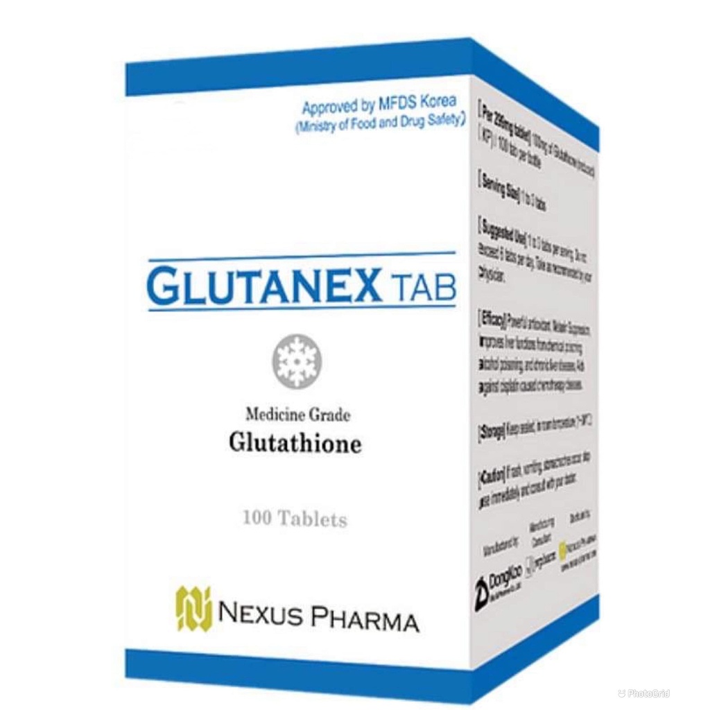 Korejā ražots Glutanex Tab Glutatione by Nexus Pharma