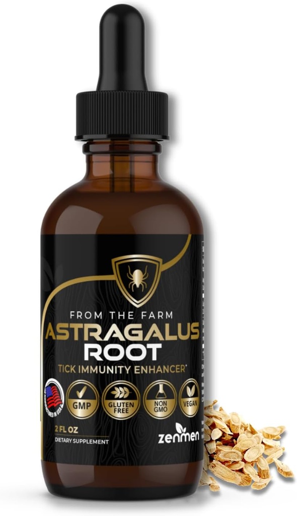 Zenmen Astragalus Root Organic Tincture - ērces Imūnsupport and Immunity Engineer, Antioksidantu avots - Ražots ASV