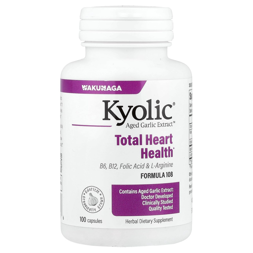 Kyolic Aged Ķiploki ekstrakts Pavisam sirds veselības Formula 108 - 100 Kapsulas