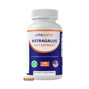 Vitamatic Astragalus 200 Veg Kapsulas - 10:1 Astragalus ekstrakts 500mg - Ne-GMO, bez lipekļa
