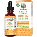 MaryRuth Organics USDA Organiskie D vitamīni D pilieni - vitamīns D3 šķidrs -- bez cukura --- šķidrs D vitamīns D pilieni Imūnbalsts zīdaiņiem un bērniem -- VIT D3 -- bez glutēna -- ne-GMO 90-150 Kalpojumi
