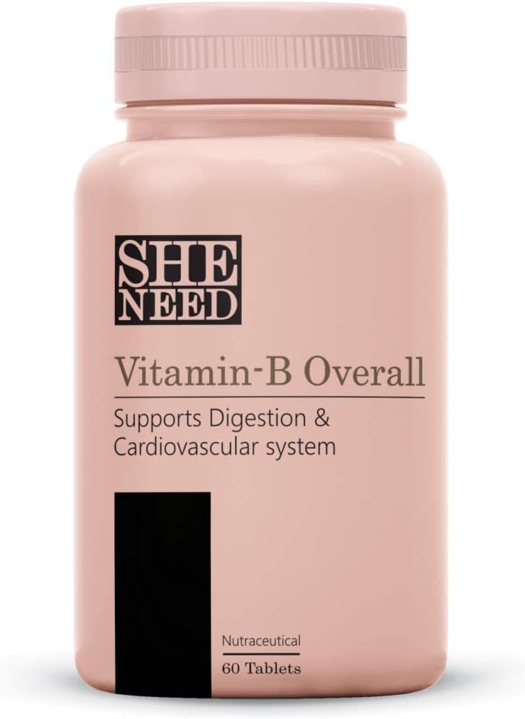B vitamīnu komplekss ar vitamīnu B1,B2,B3,B5,B6,B7,B9, B12 ar VIT-C enerģijai, skaisti mati, āda un nagus Gremošana ; Nurtify Veselīga darbība vīriešiem un sievietēm  ; 60 Veg tabletes