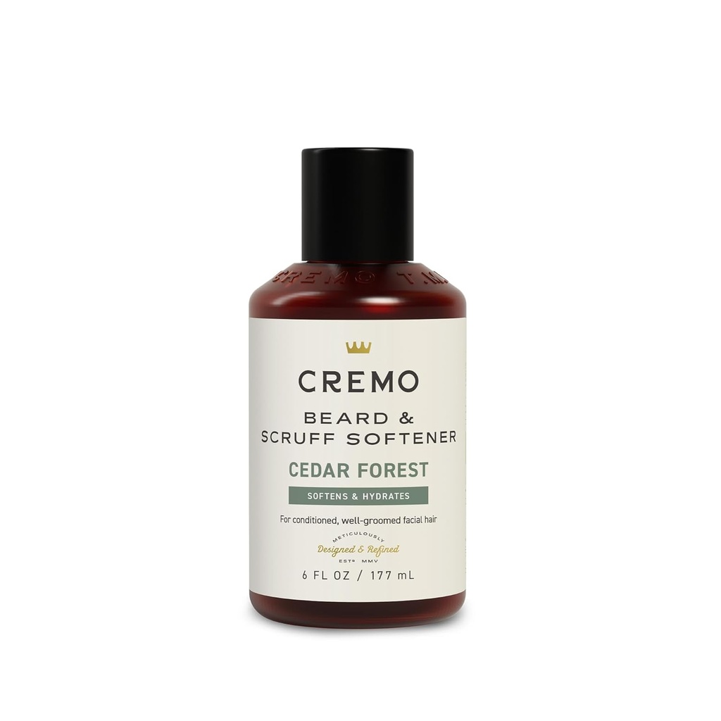 Cremo Cedar Forest Beard & Scruff Mīkstinātājs, Mīkstinātāji un apstākļi Coarse Sejas Mati visu garumu tikai 30 sekundes, 6 Šķidrums Ounce