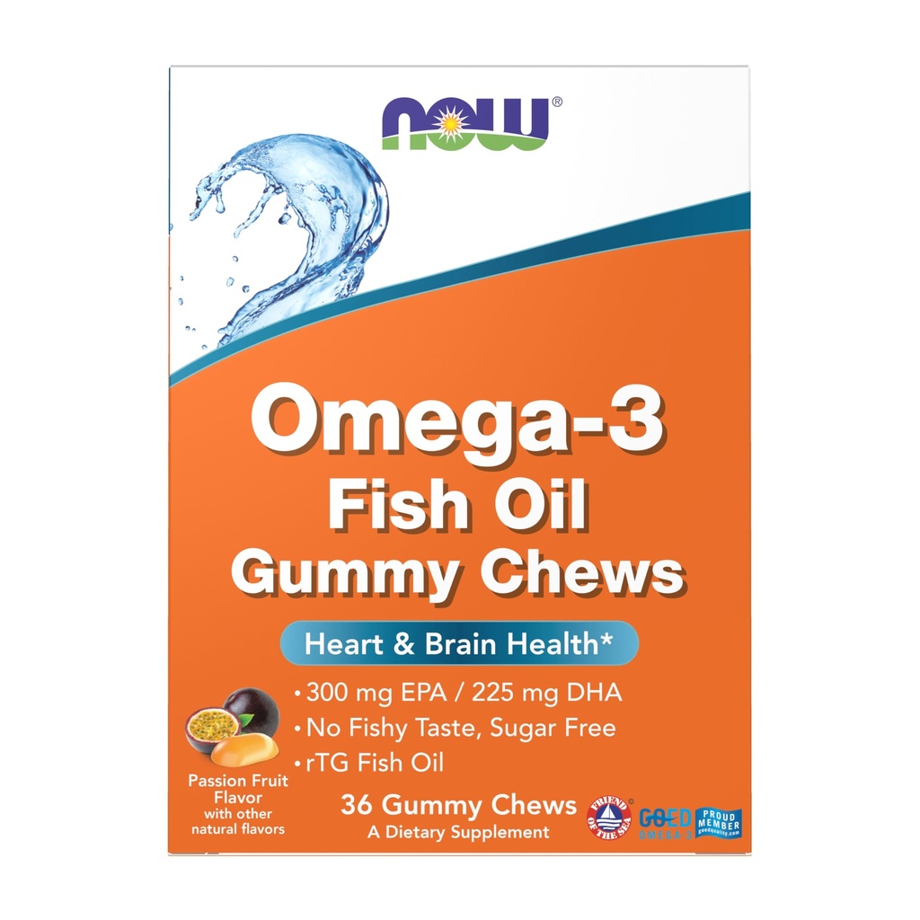 Tagad piedevas, omega-3 zivju eļļas košļājamās rotaļlietas, Passion Fruit Flavor, 36 gumijkoki