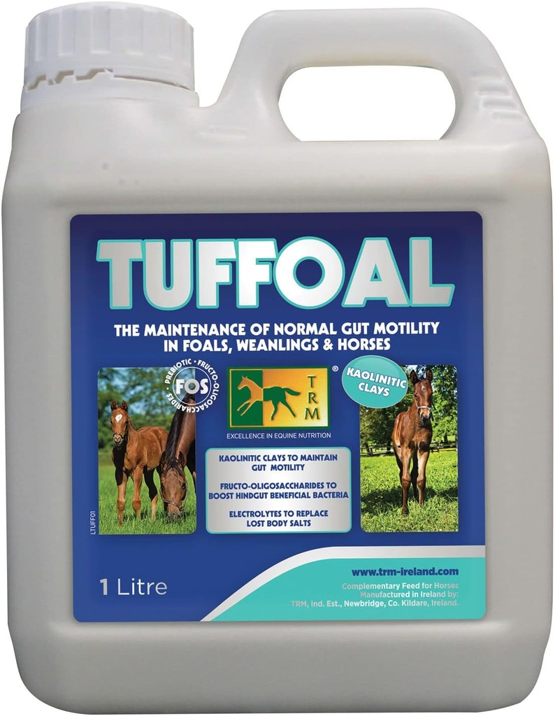 TRM Tuffoal Zirgu barības papildinājums Gut Motility ar Kaolinic Clays un Pectin - 33,8 fl oz (1 Liter) - 33,8 fl oz