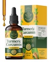 HERBAMAMA Turmeric Liquid Drops - Vegan Imūns, Gremošanas un Mobilitātes Atbalsts ar Turmeric Curcumin ar Black Peppe ekstraktu - Ne-GMO, Alkohols un bezcukura Antioksidants Papildinājums - 56 dienu piegādes