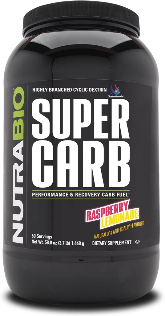 NutraBio Super Carb - 60 Kalpošana (Avenberry Lemonade)
