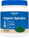 Nutricost Organic Spirulina pulveris 454 Grams, 1LB - Pure, Certified Organic Spirulina