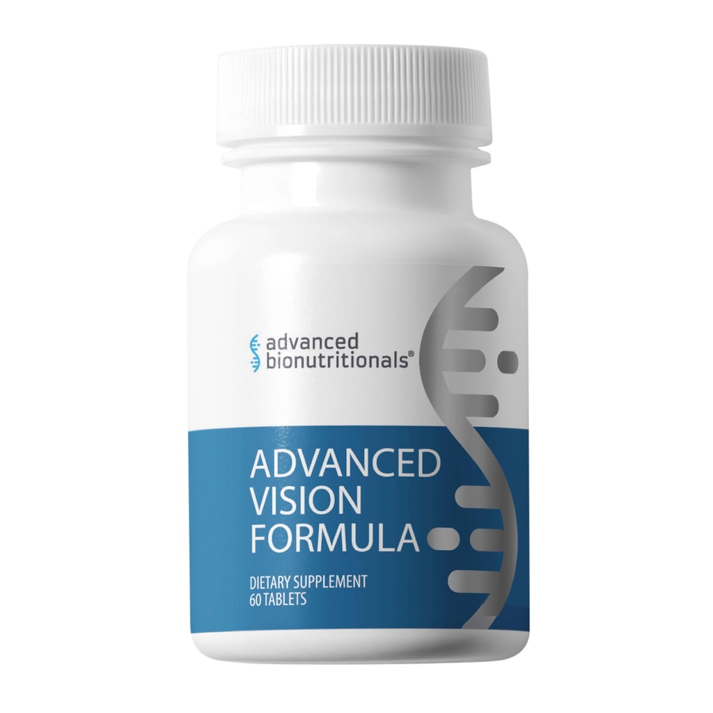 Advanced Bionutritionals – Advanced Vision Formula Papildinājums, Veselīga redze, Acu funkciju atbalsts, Acu Vitamīni, Luteīns, Zeaksantīns, A, C vitamīns, Cinks, Bez lipekļa, Bez piena, Vegan (60 tabletes)