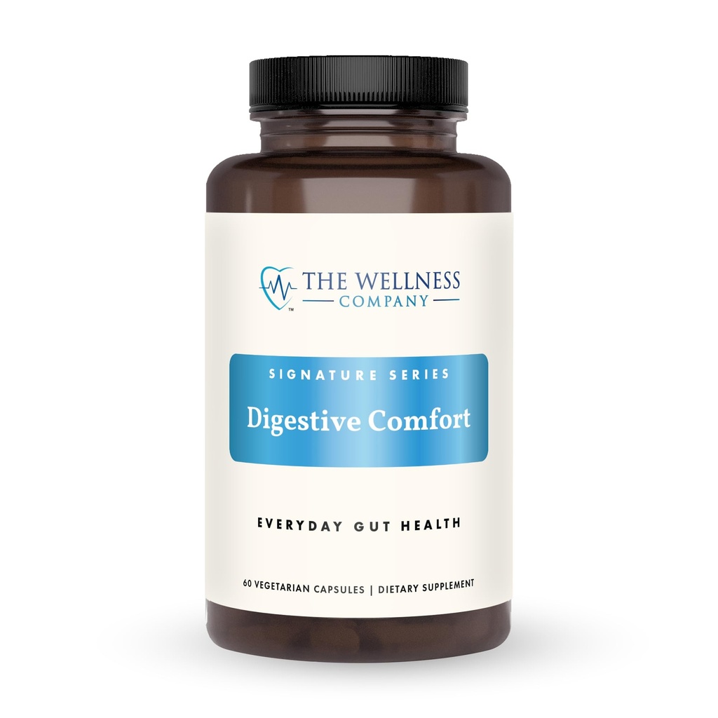 The Wellness Company Gremošanas Komforts - Bloat & Gas Relief, Anti-Heart Burn, IBS, Ātras darbības, Gut Health - 5 enzīmi, Piparmētru un ingvera saknes - 60ct (1 mēneša piegādes)