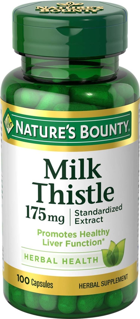Dabas Bounty piena dadzis, augu veselības papildinājums, atbalsta aknu veselību, 175mg, 100 softgels