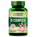 Himalaju organiskās vielas B vitamīna komplekss ar 100% RDA B1, B2, B3, B5, B6, B9 un B12 - 120 Veg tabletēm