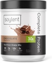 Solent Complete Protein Powder, Chocolate, 30g Olbaltumvielas Shake muskuļu augšanu un atjaunošanos, BCAAs, DHA, MCT, 28 Vitamīni un minerālvielas, Nulle Cukurs, nesatur glutēnu, Vegan - 1,25lb
