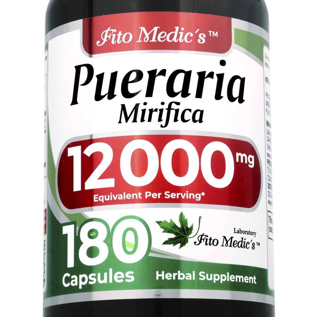 FITO MEDIC'S Lab -; pueraria mirifica -180 Kapsulas - 12000 mg - pueraria mirifica Kapsulas - papildinājums sievietēm -; Koncentrāta ekstrakts - - Ultra high Absorbcija.