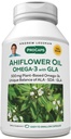 ANDREW LESSMAN Hiflower Omega-3 ar GLA - 120 Softgels - Unikāli līdzsvarots, uz augiem balstīts Essential Omega-3 Taukskābju avots. Nav kuņģa darbības traucējumu, kontaminantu vai dzīvsudraba. Viegli norīt